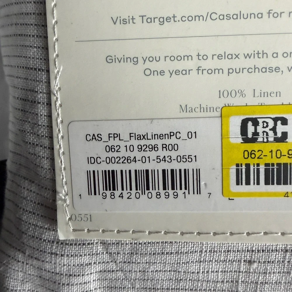 King 100% Linen Pillowcases Gray Micro Striped - Casaluna™